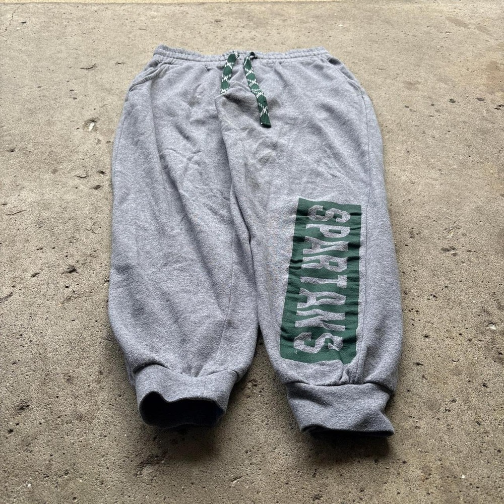 Stadium Athletics Michigan State Spartans Mens Medium Gray Jogger Sweatpants